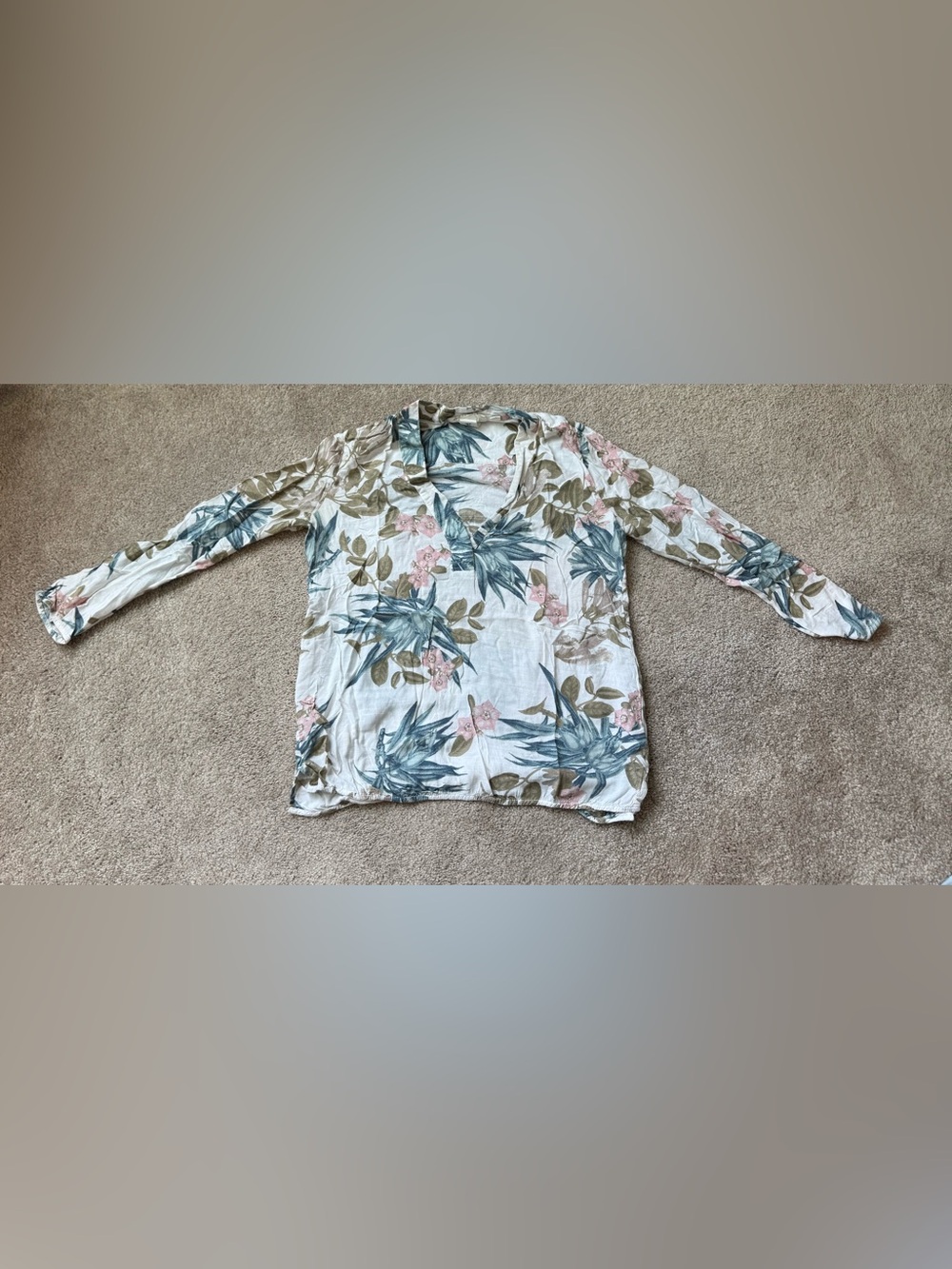 H&M | L.O.G.G. Floral Tropical Lightweight Blouse | Size 6